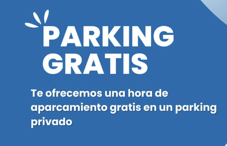 una hora de parking gratis